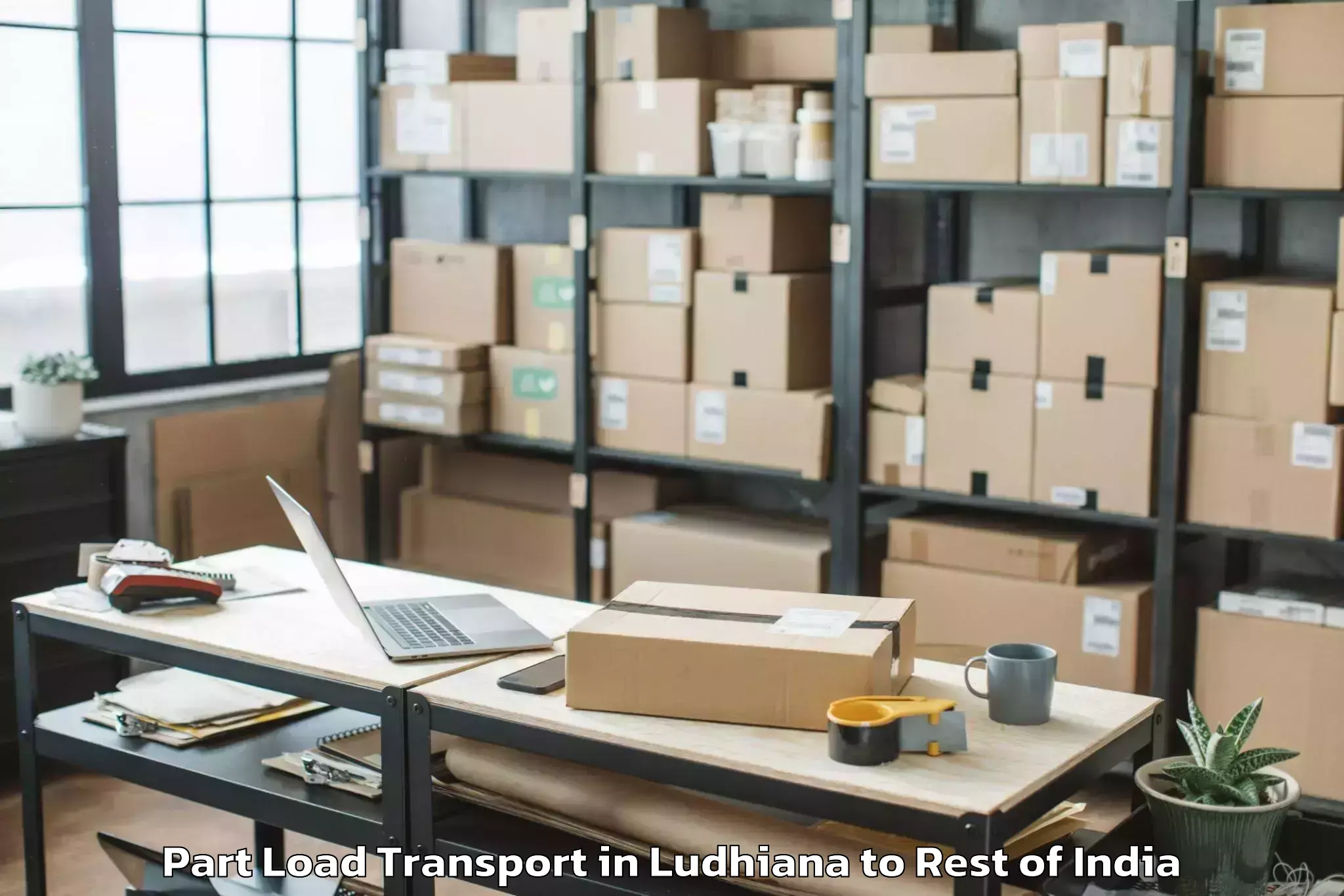 Quality Ludhiana to Ellantakunta Part Load Transport